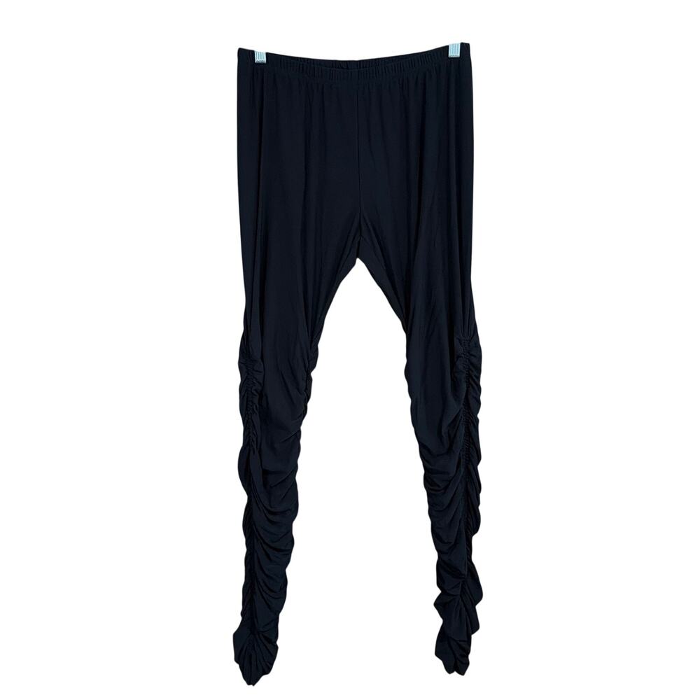 M by Marc Bouwer Womens Pants Black Pull On Runched Leggings Stretch Large